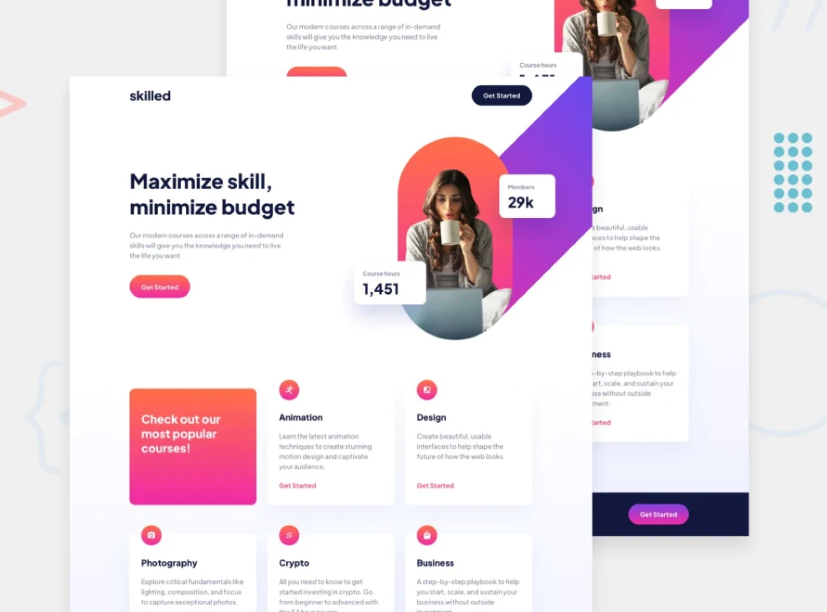 E-LEARNING LANDING PAGE
